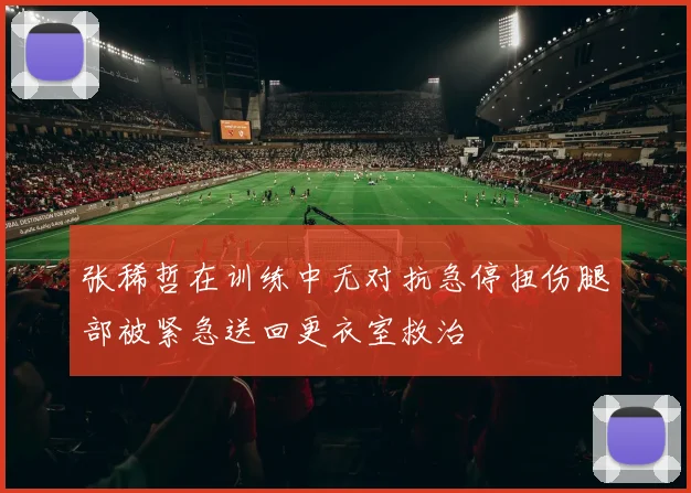 张稀哲在训练中无对抗急停扭伤腿部被紧急送回更衣室救治